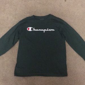 Champion logo long sleeve t shirt
